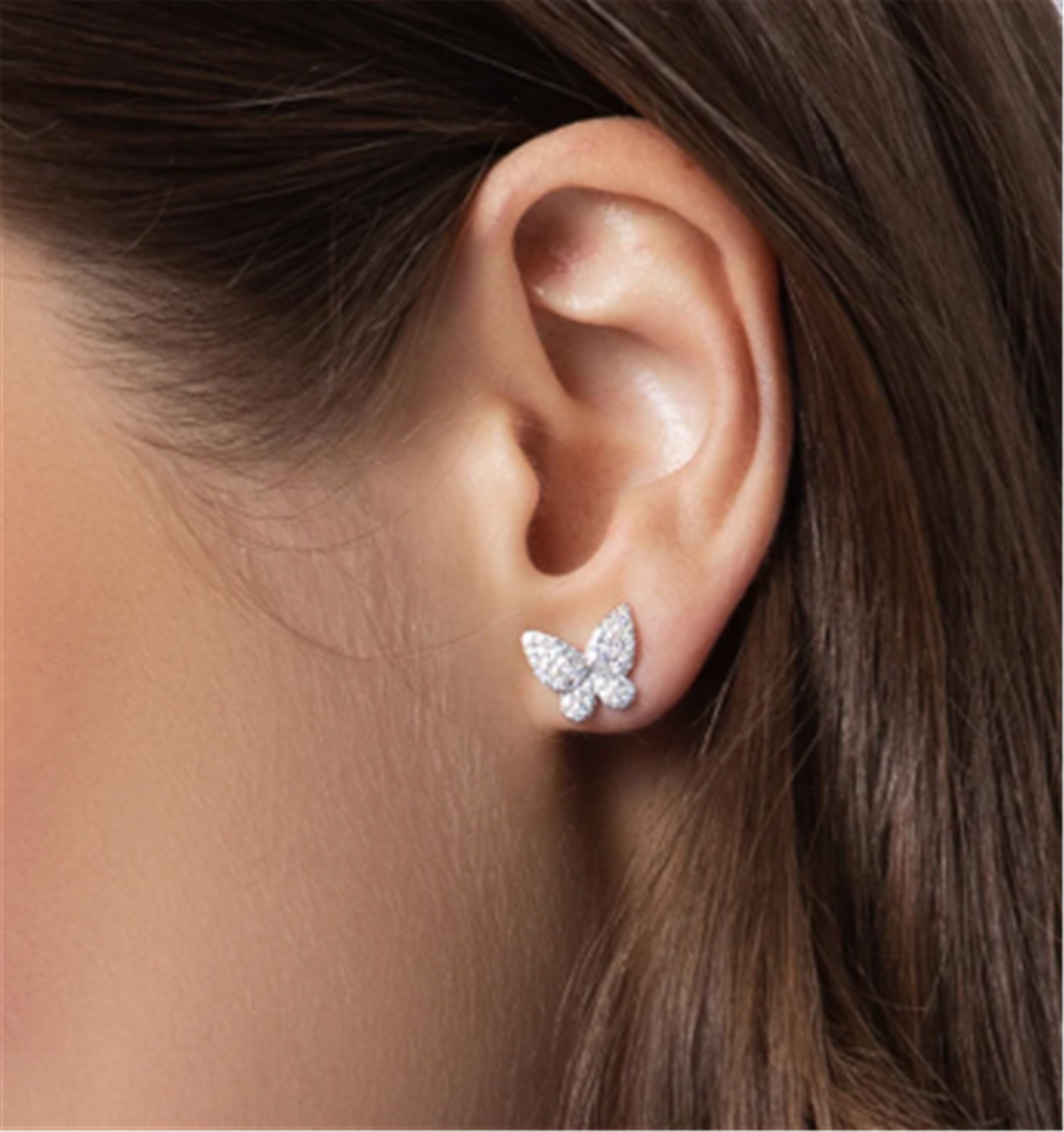Phillips House Petite Butterfly Diamond Stud Earrings in 18k Yellow Gold