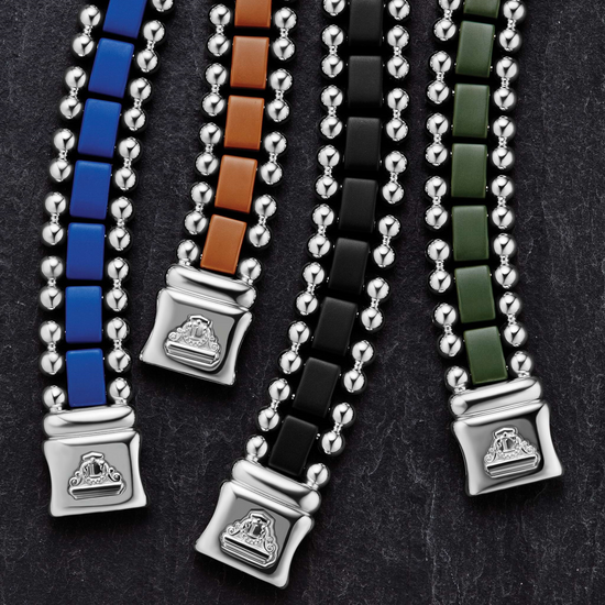 Lagos Matte Ultramarine Ceramic Link Bracelet