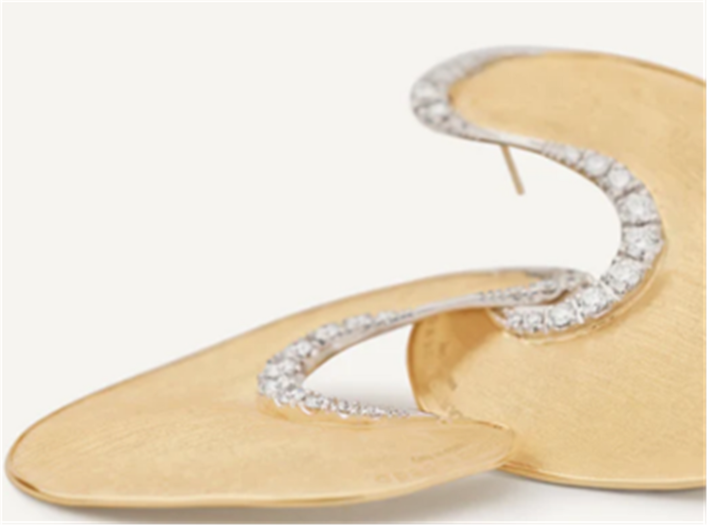 Marco Bicego Irregular Petal Statement Earrings with Diamonds in 18k Gold