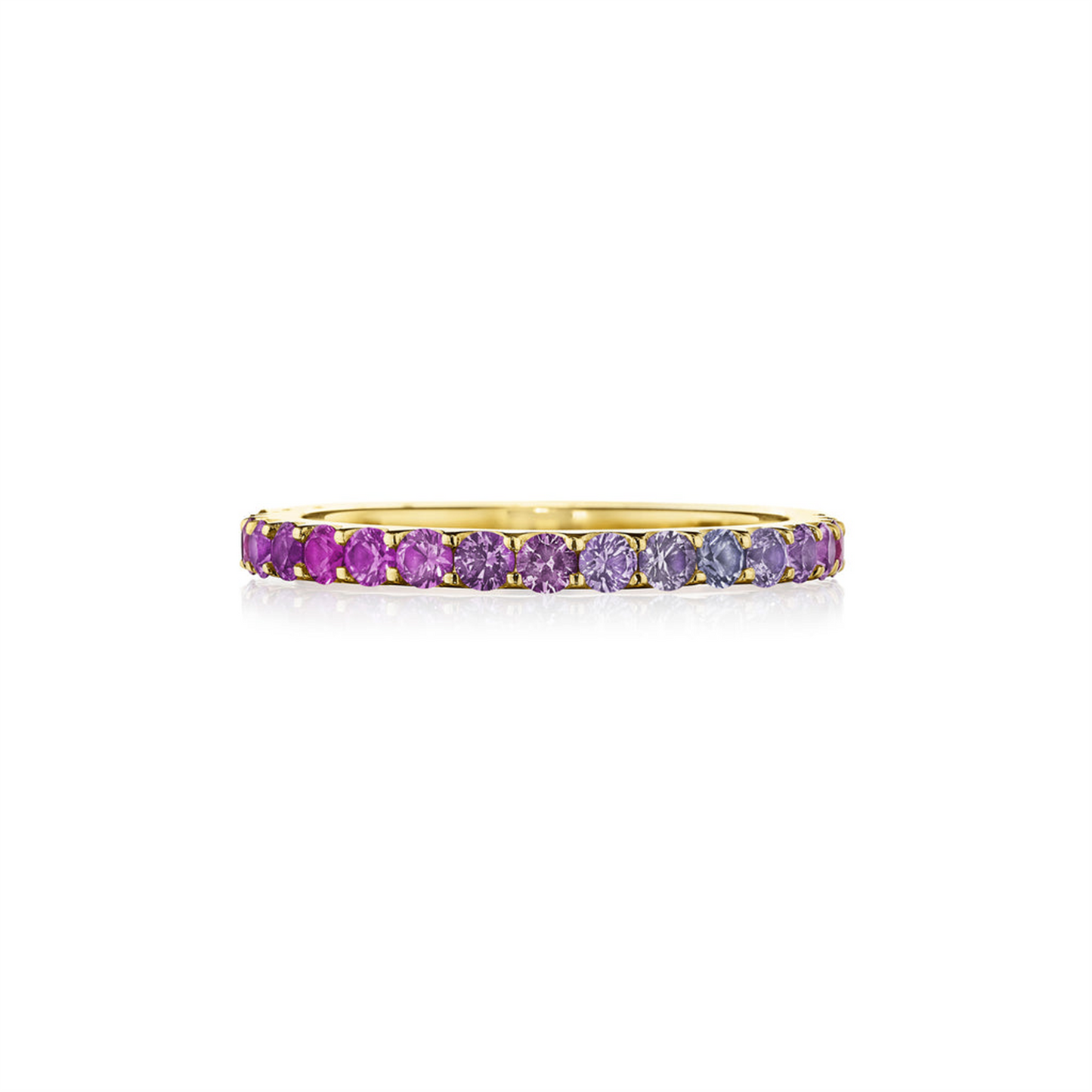 Penny Preville Thin Pink Sapphire Ombre Band