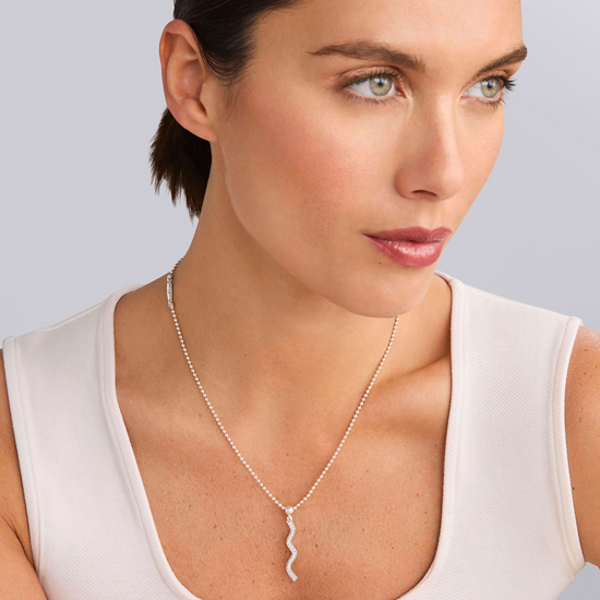 Lagos Wave Diamond Pendant Necklace