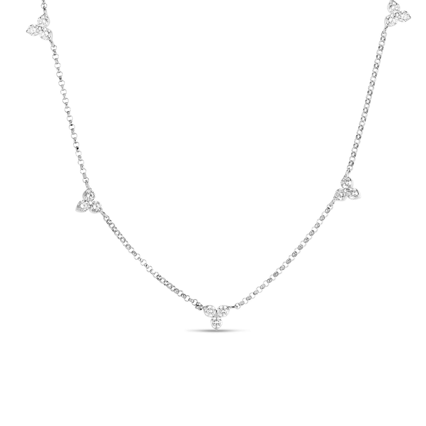 Roberto Coin Diamonds By The Inch 5 Station Diamond Necklace
