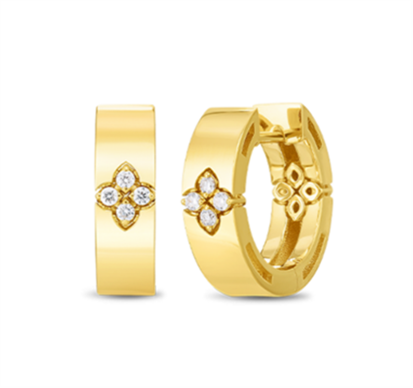 Roberto Coin Diamond Love In Verona Earrings in 18k Gold