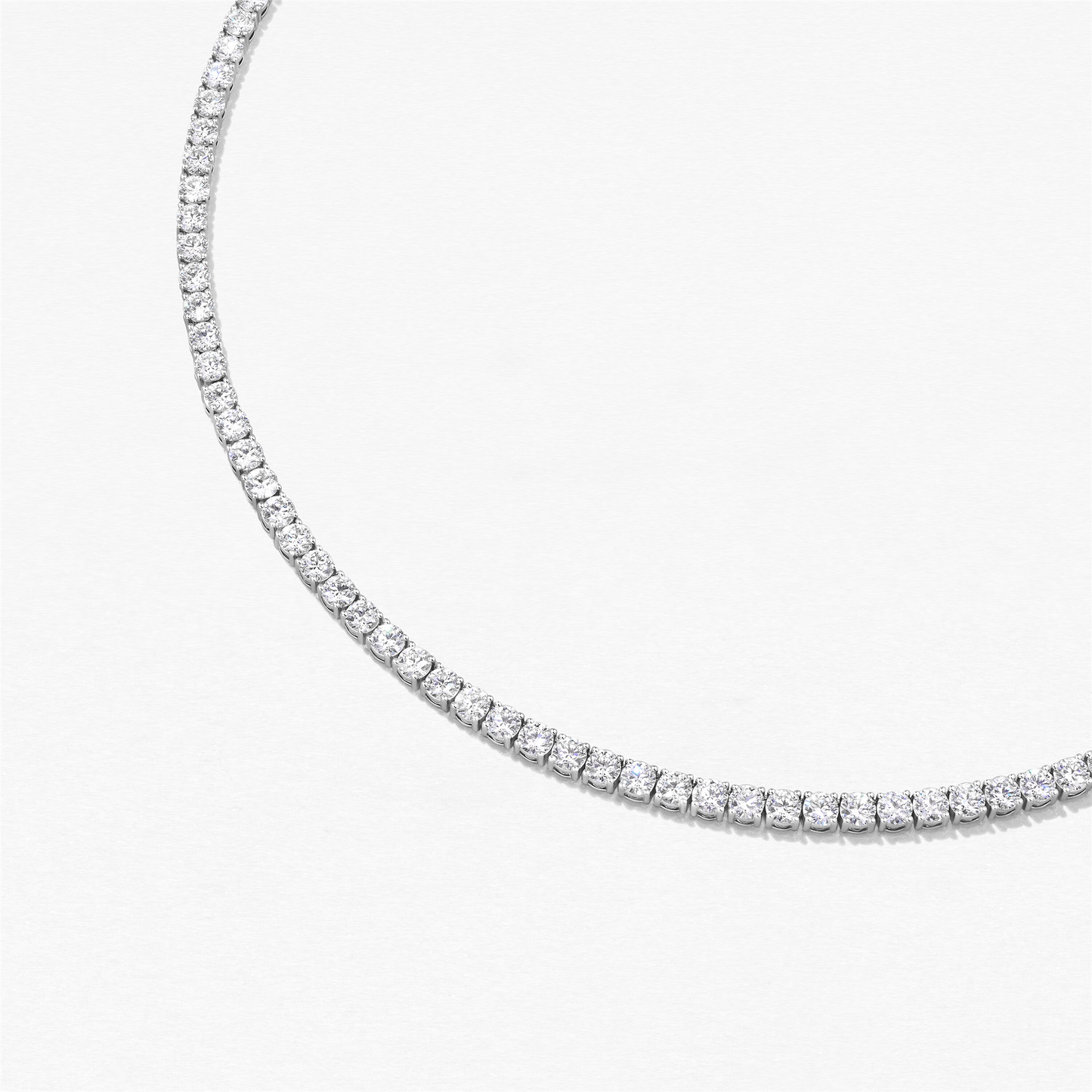 Hearts On Fire Signature Uniform Line Necklace in 18k White Gold