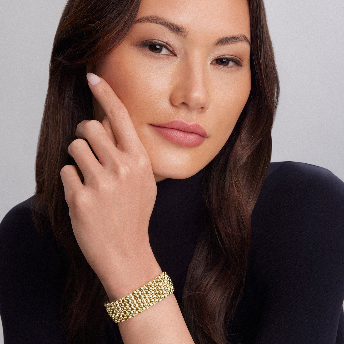 Lagos Statement 18k Gold Caviar Bracelet