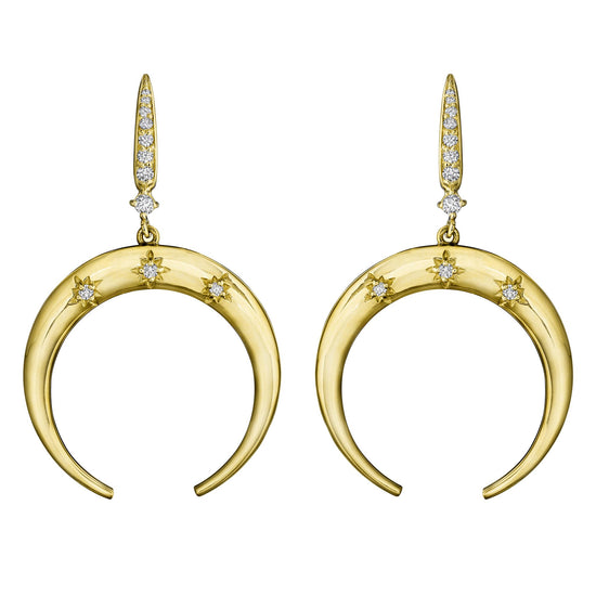 Penny Preville Crescent Star Earrings