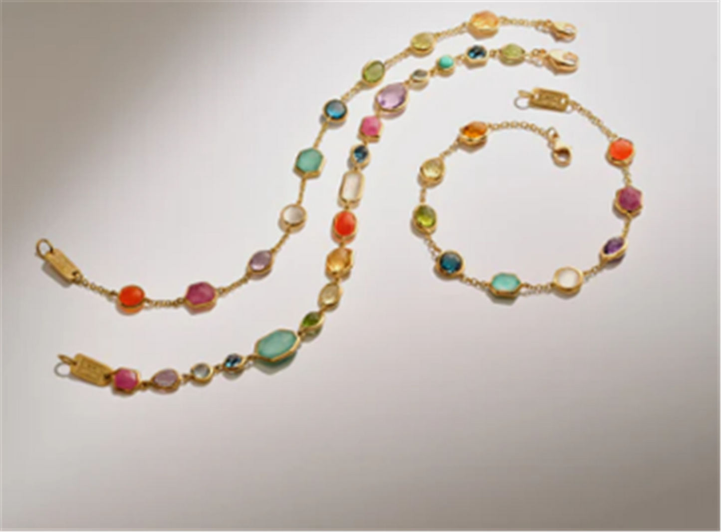 Ippolita Rock Candy Gemstone Link Bracelet in 18k Gold