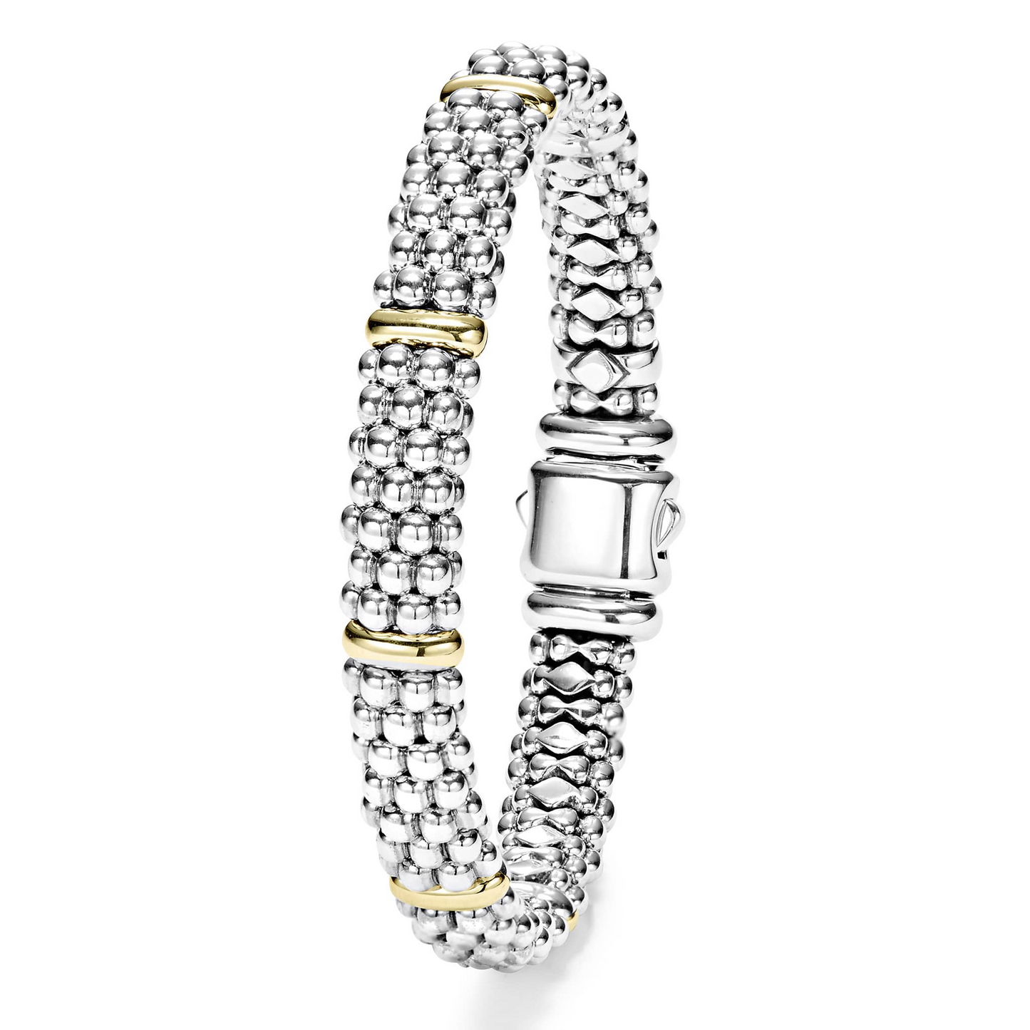 Lagos Six Gold Station Caviar Bracelet
