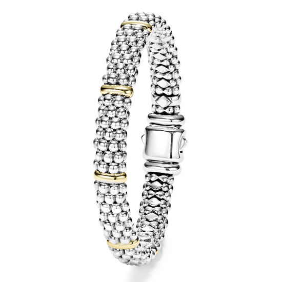 Lagos Six Gold Station Caviar Bracelet