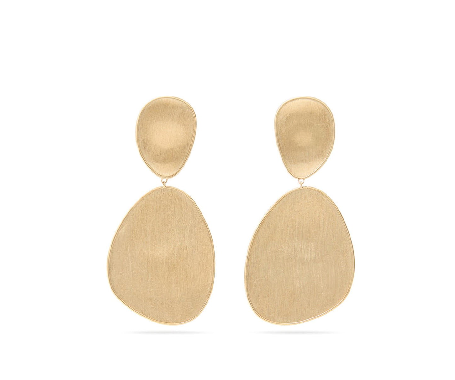 Lunaria Yellow Gold Large Double Drop Earrings