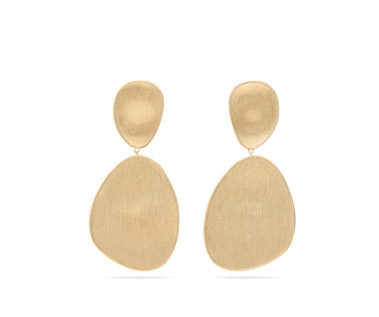 Lunaria Yellow Gold Large Double Drop Earrings