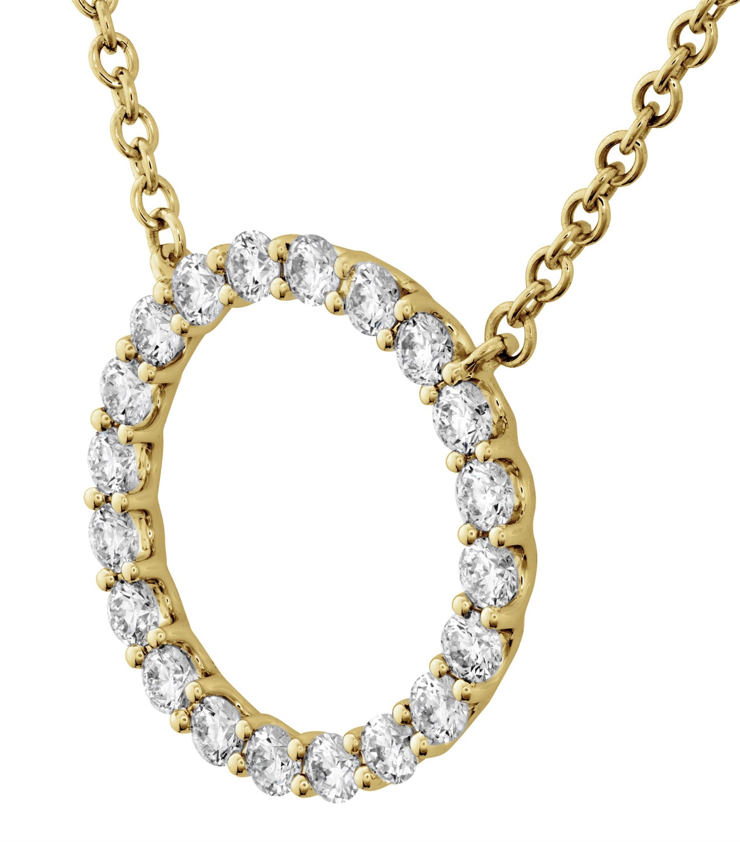 Hearts on Fire Gold Signature Diamond Circle Pendant - Medium