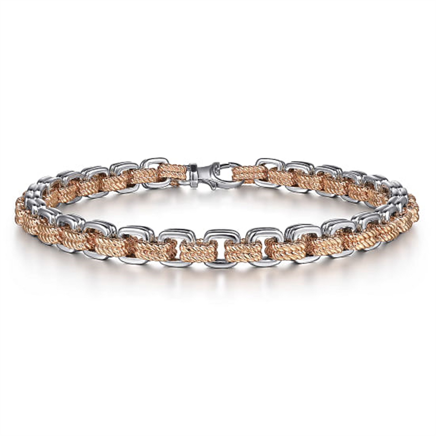Gabriel & Co. Men's Two Tone Chain Bracelet