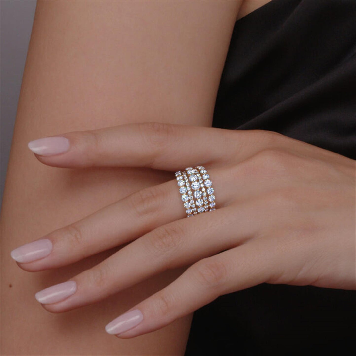 Lyric Five Row Diamond Ring