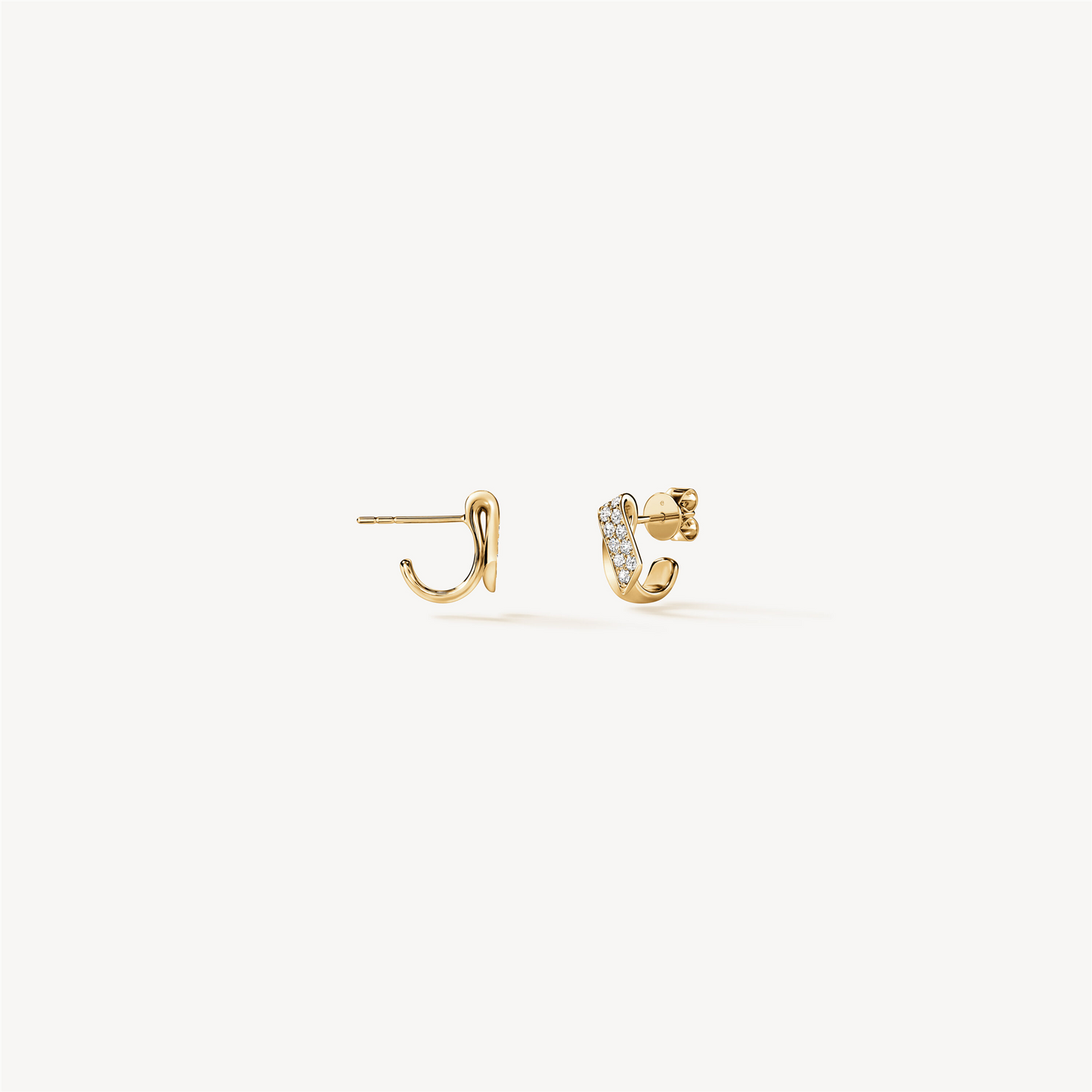 Hearts on Fire Inside/Out Diamond Flip Huggie Earrings in 18k Yellow Gold