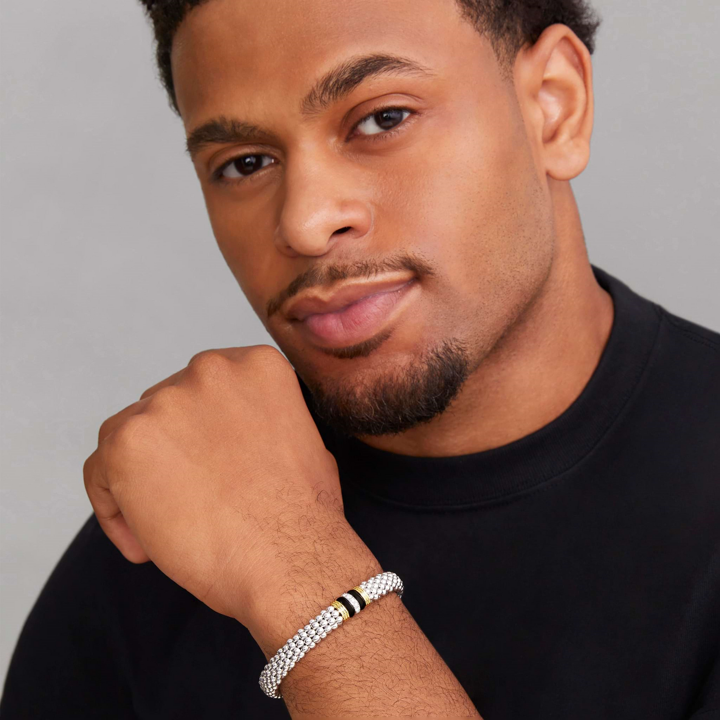 Lagos Single Station Diamond Caviar Bracelet