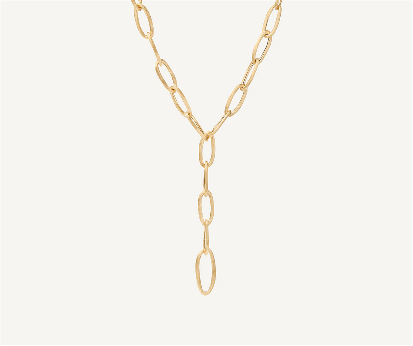 Marco Biceo Jaipur  Gold Oval Link Convertible Lariat Necklace