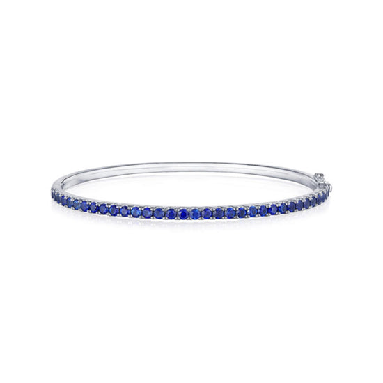Kwiat Stackable Bangle in 18k White Gold & 2ct Sapphires, 3.20 mm