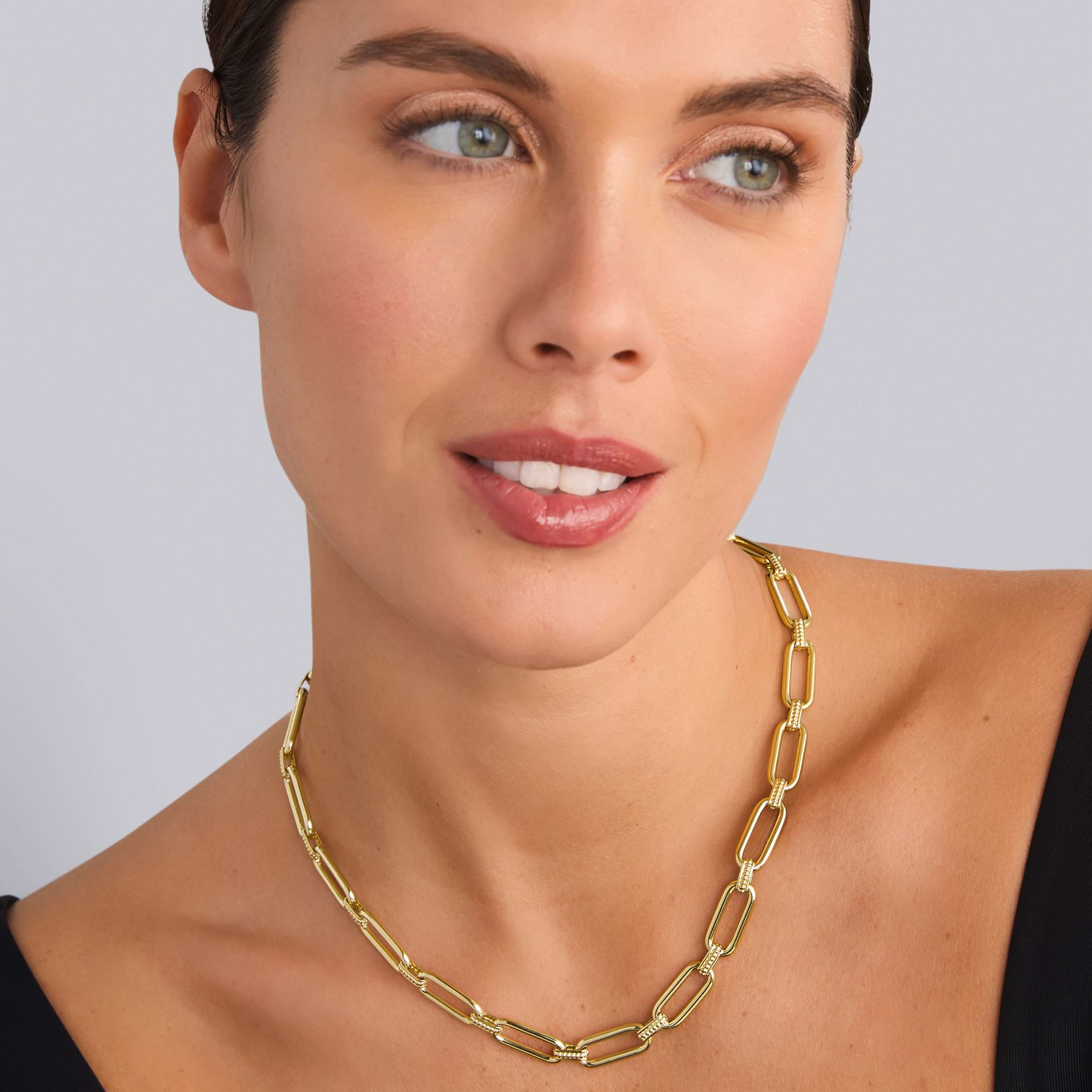 Lagos Link Necklace in 18k Gold