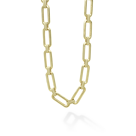 Lagos Link Necklace in 18k Gold