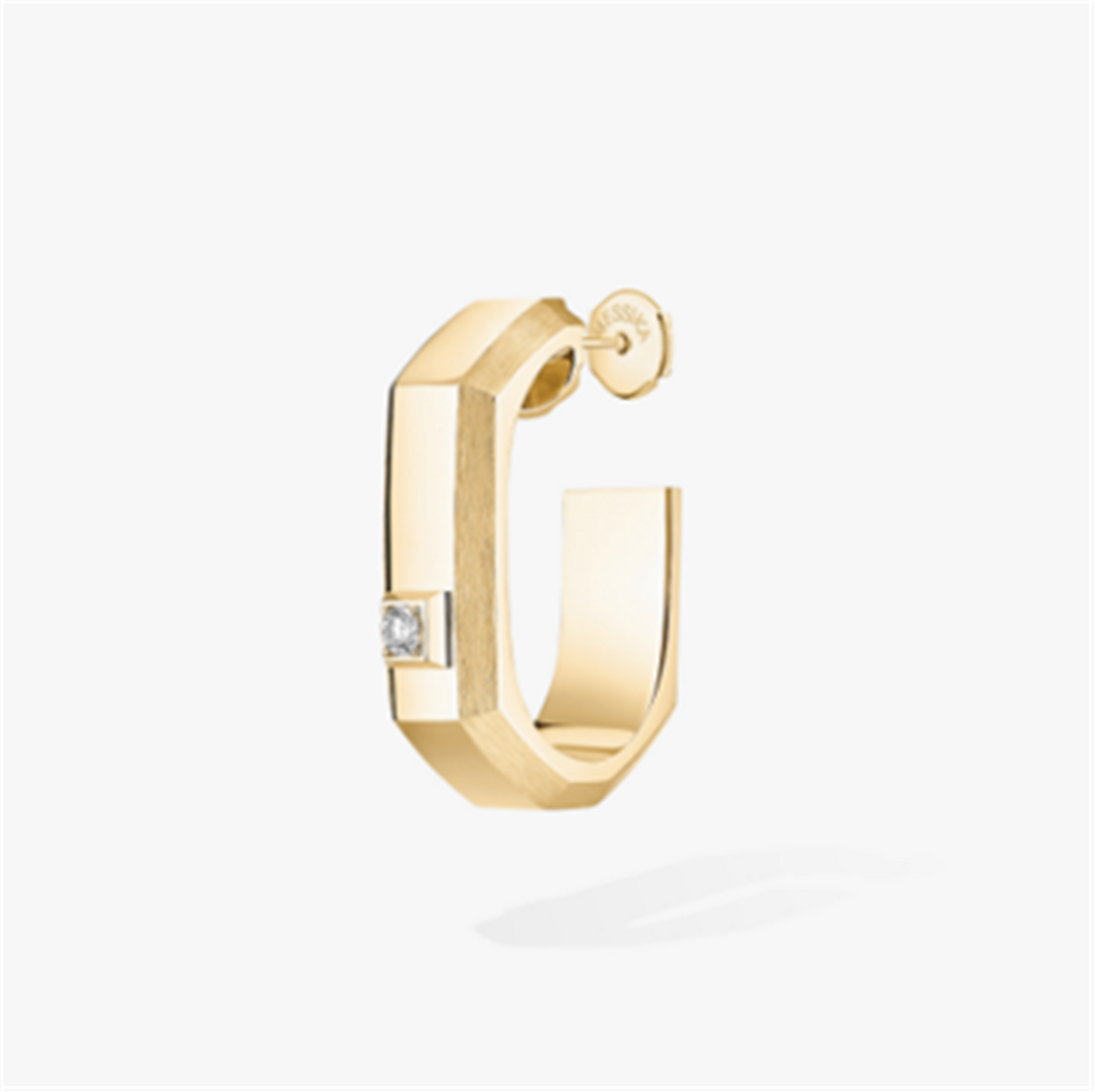 Messika Moderniste Single Hoop Diamond Earring, Medium in 18k Yellow Gold