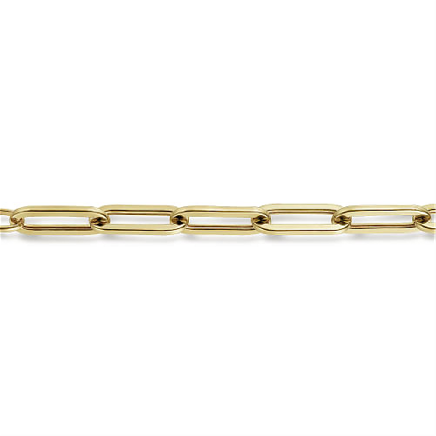Gabriel & Co. Gold Hollow Paperclip Chain Bracelet