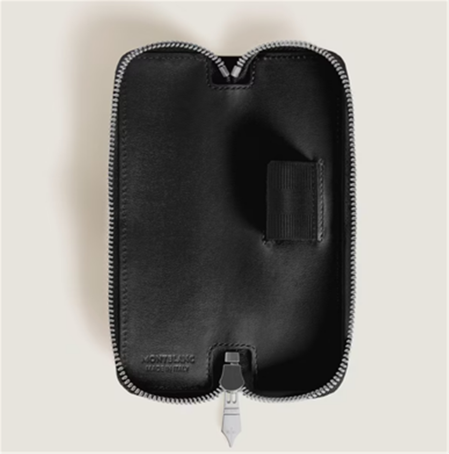 Montblanc 1-Pen Pouch w/ Zip in Black Meisterstück Leather