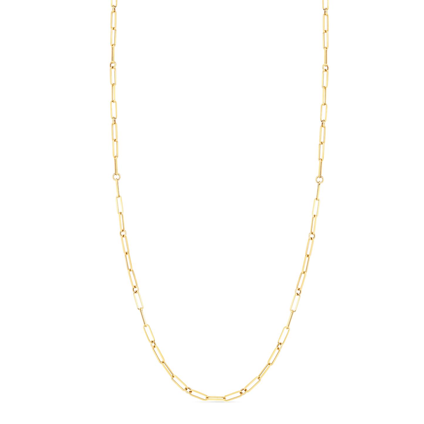 Roberto Coin Paperclip & Round Link Chain in 18k Gold