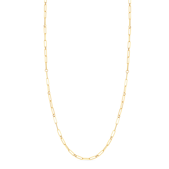 Roberto Coin 17" Gold Paperclip Chain
