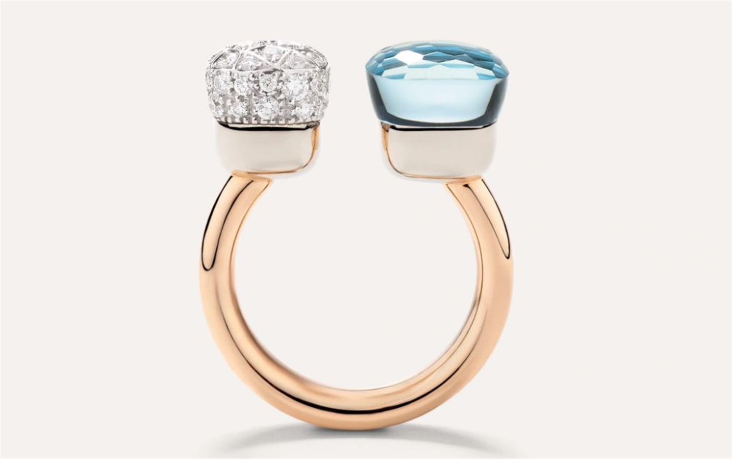 Pomellato Nudo Sky Blue Topaz & Diamond Ring