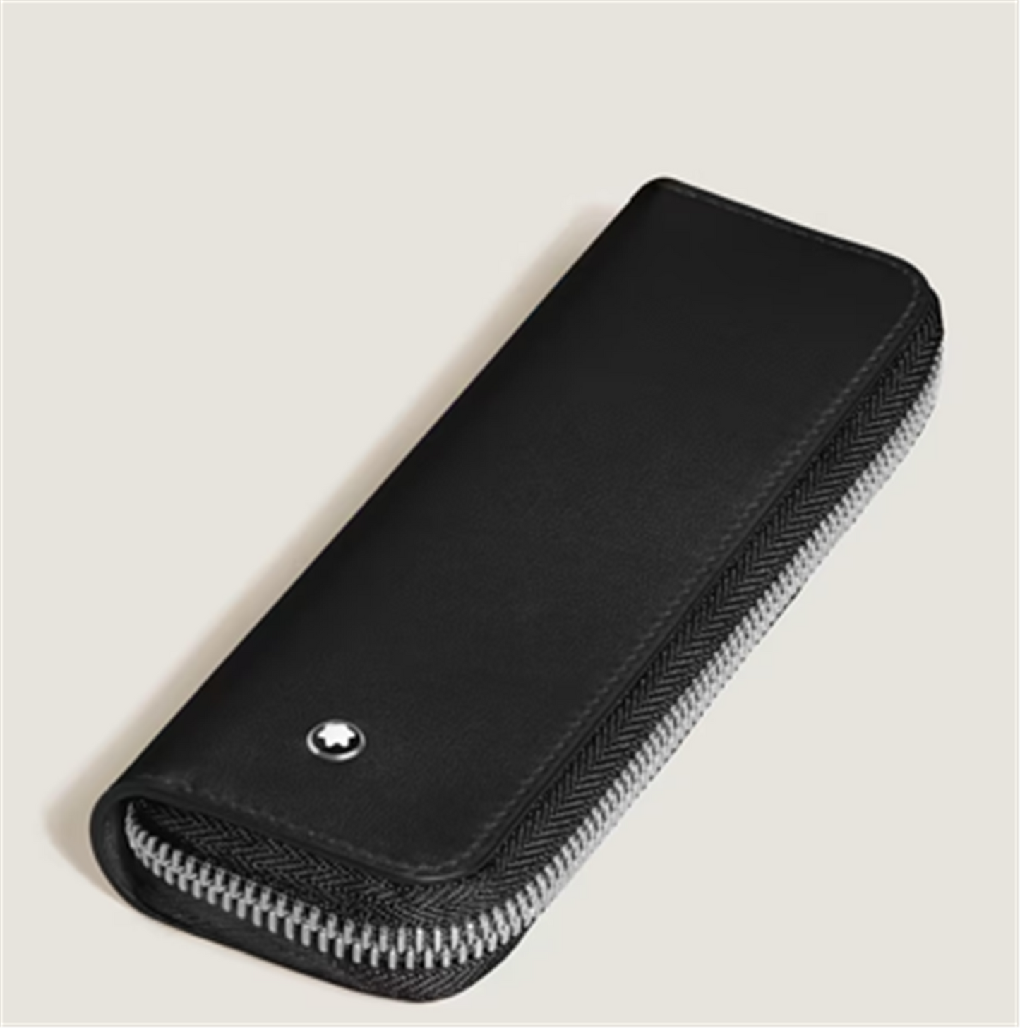 Montblanc 1-Pen Pouch w/ Zip in Black Meisterstück Leather