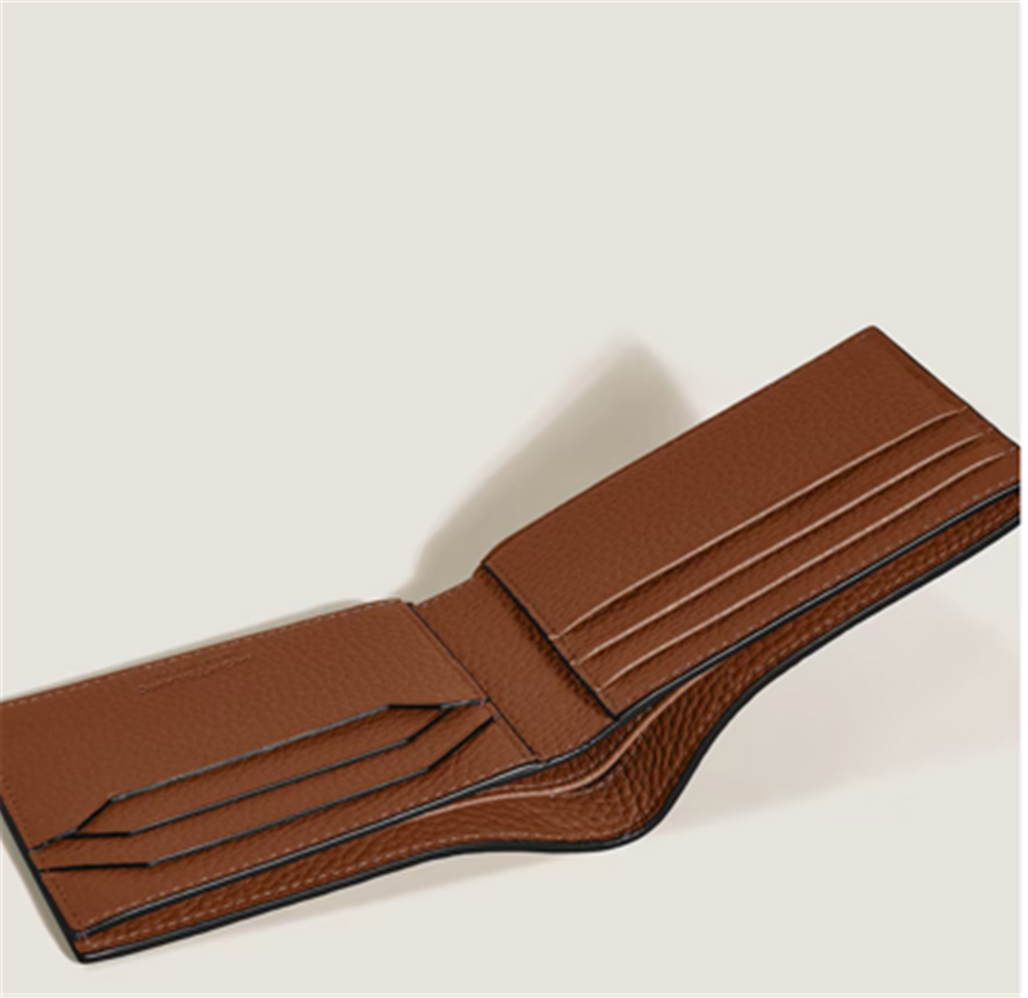 Montblanc 6cc Fauve Grain Leather Wallet