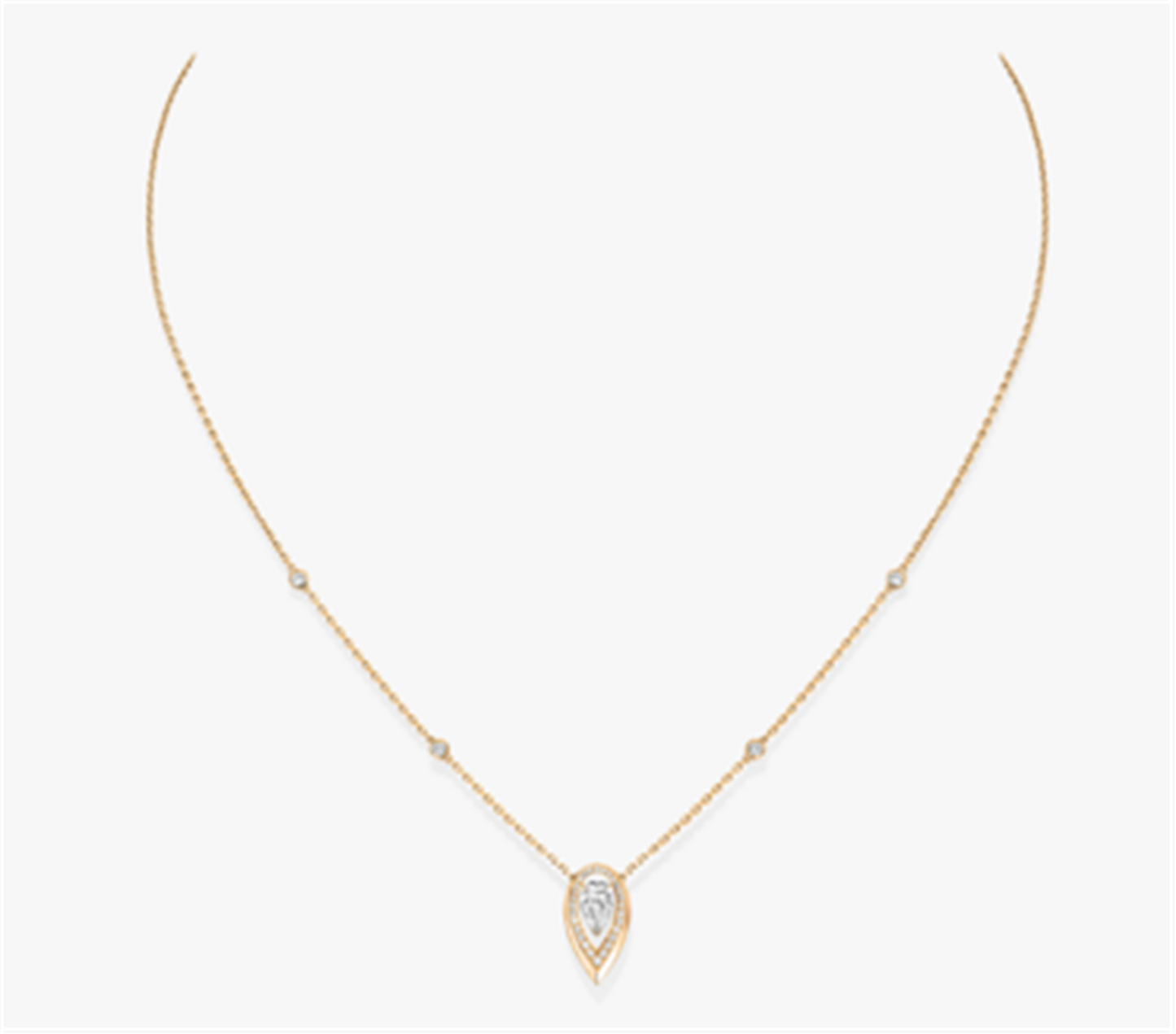 Messika Fiery 0.25ct Pear Diamond Pendant Necklace