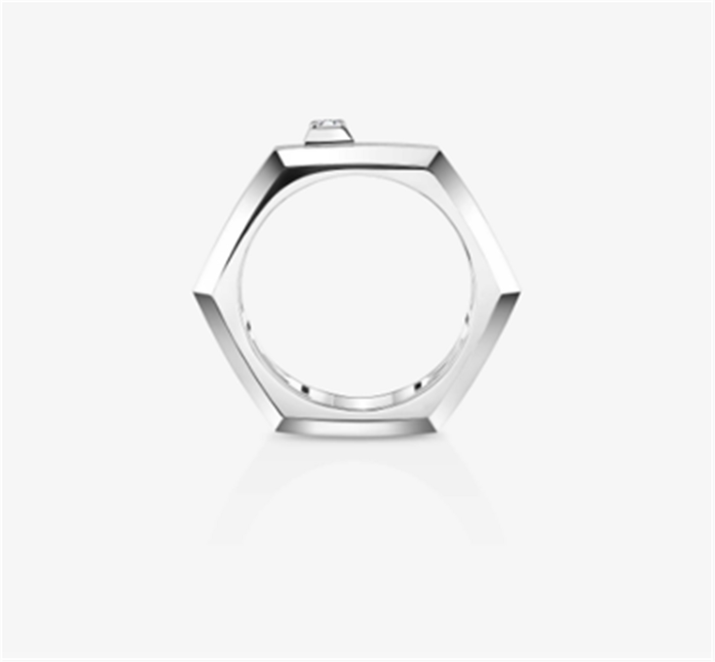 Messika Moderniste Brushed Diamond Ring, Medium in 18k White Gold