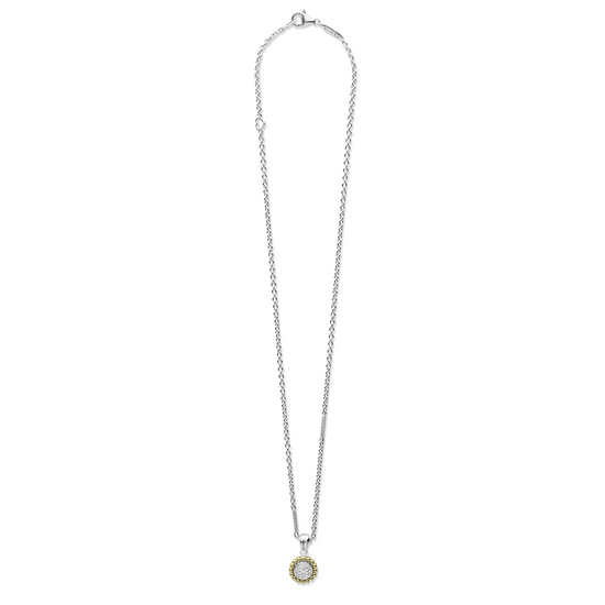 Lagos Two-Tone Diamond Pendant Necklace
