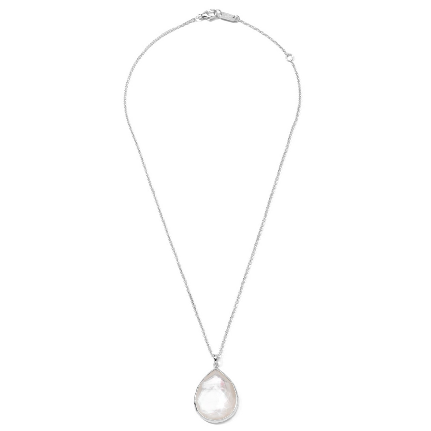 Ippolita Large Silver Teardrop Mother of Pearl Doublet Necklace