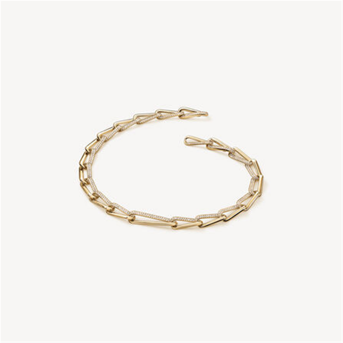 Hearts on Fire Inside / Out Elongated Diamond Link Necklace in 18k Gold