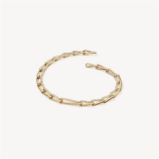 Hearts on Fire Inside / Out Elongated Diamond Link Necklace in 18k Gold