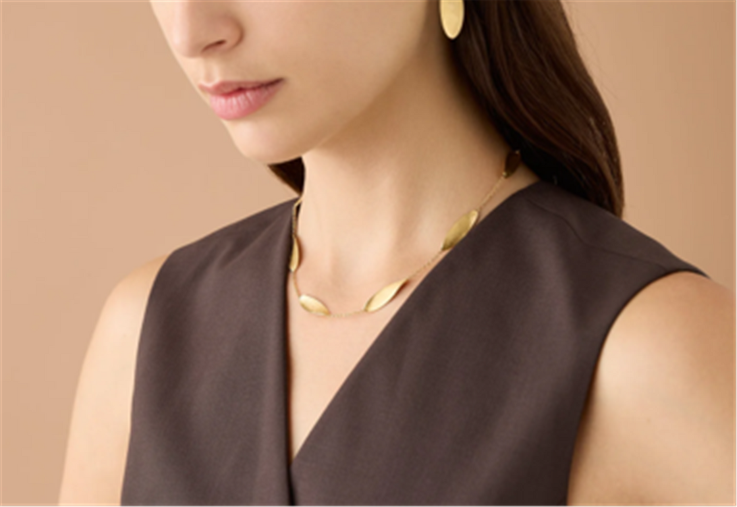 Marco Bicego Lunaria Short Station Necklace in 18k Gold