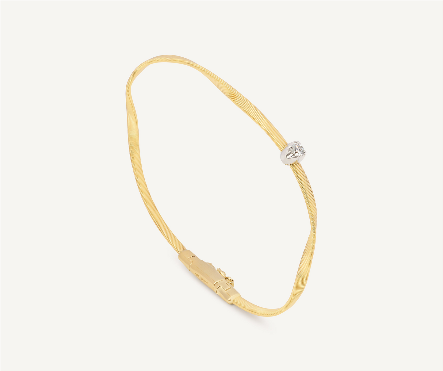 Marco Bicego Marrakech Coil Bangle w/Diamond Station, 2mm