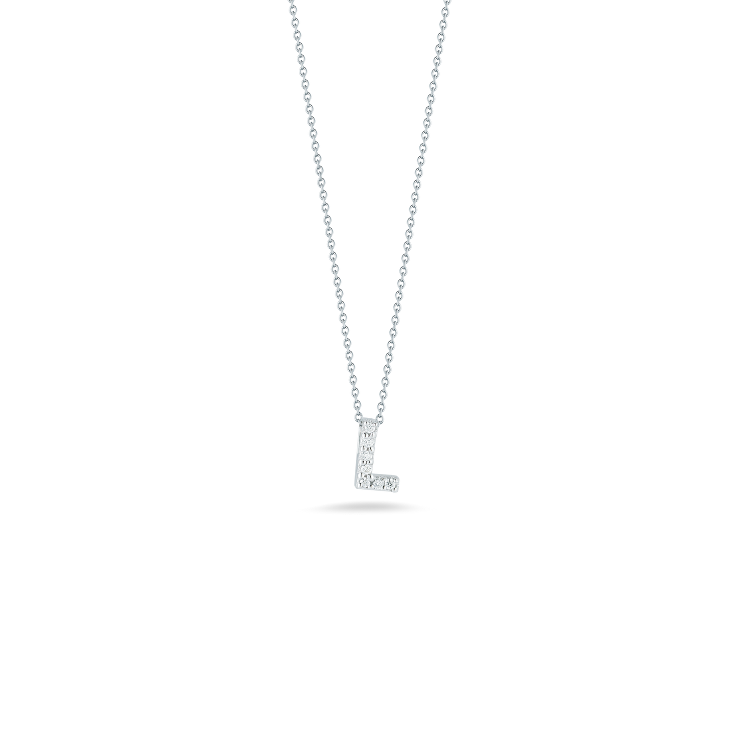 Roberto Coin Diamond Love Letter L Necklace