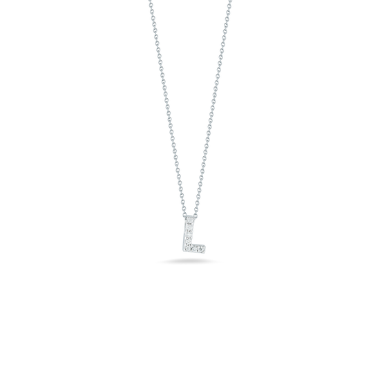 Roberto Coin Diamond Love Letter L Necklace