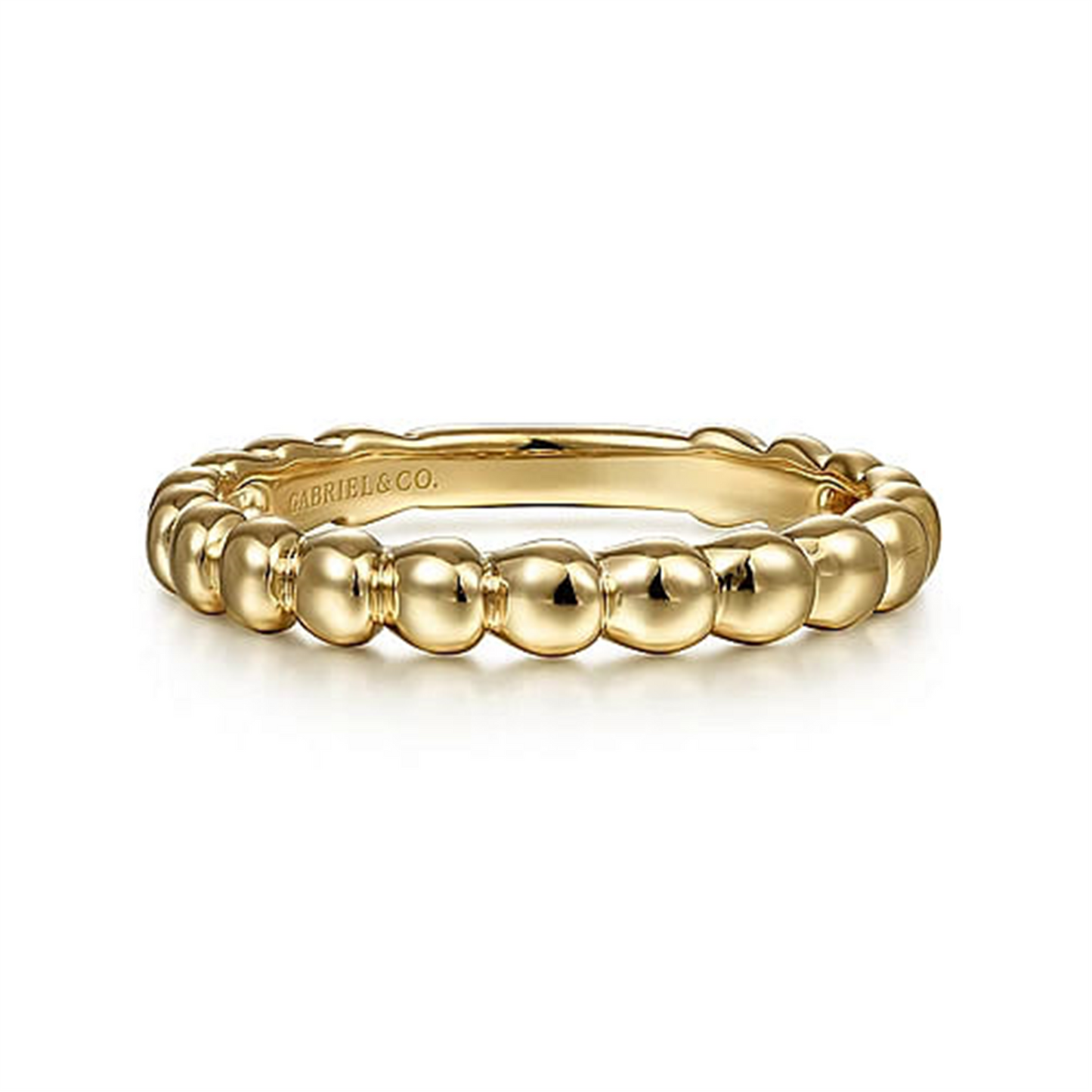 Gabriel & Co. Gold Bujukan Bead Ring