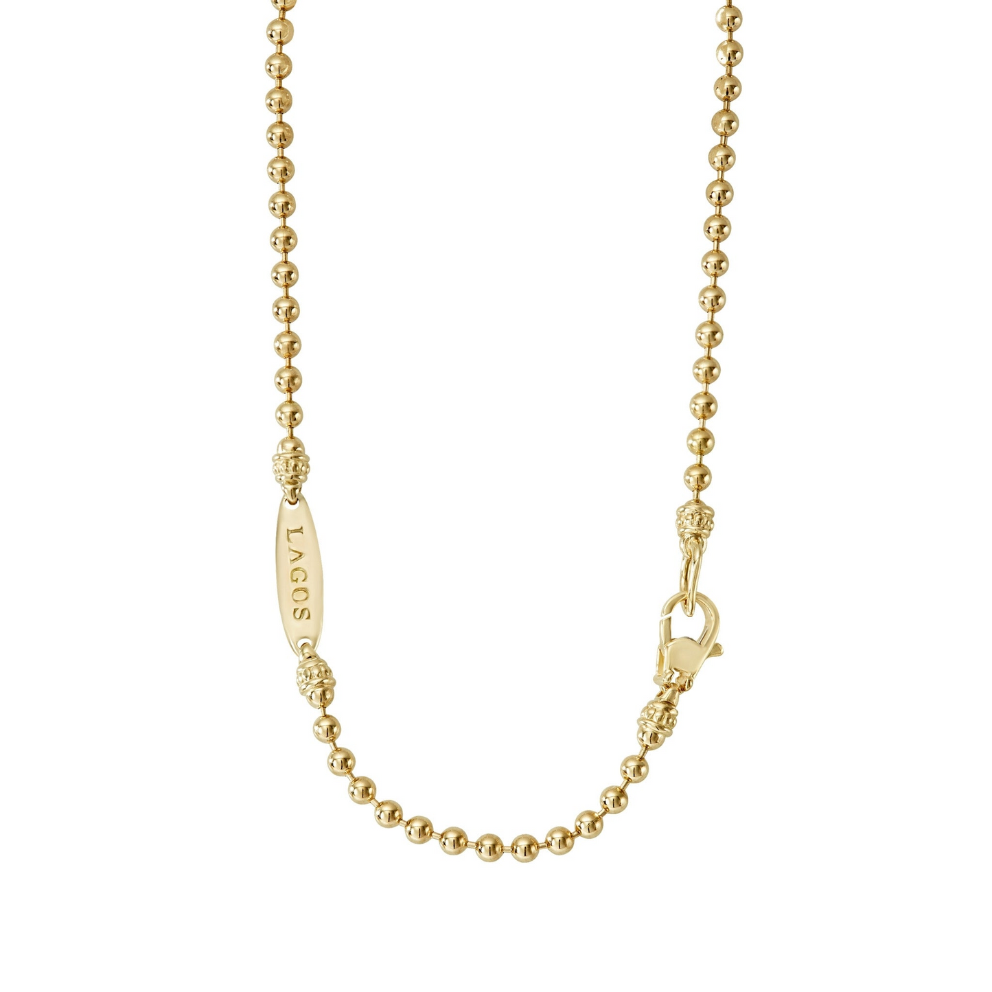 Lagos Beaded Necklace in 18k Gold