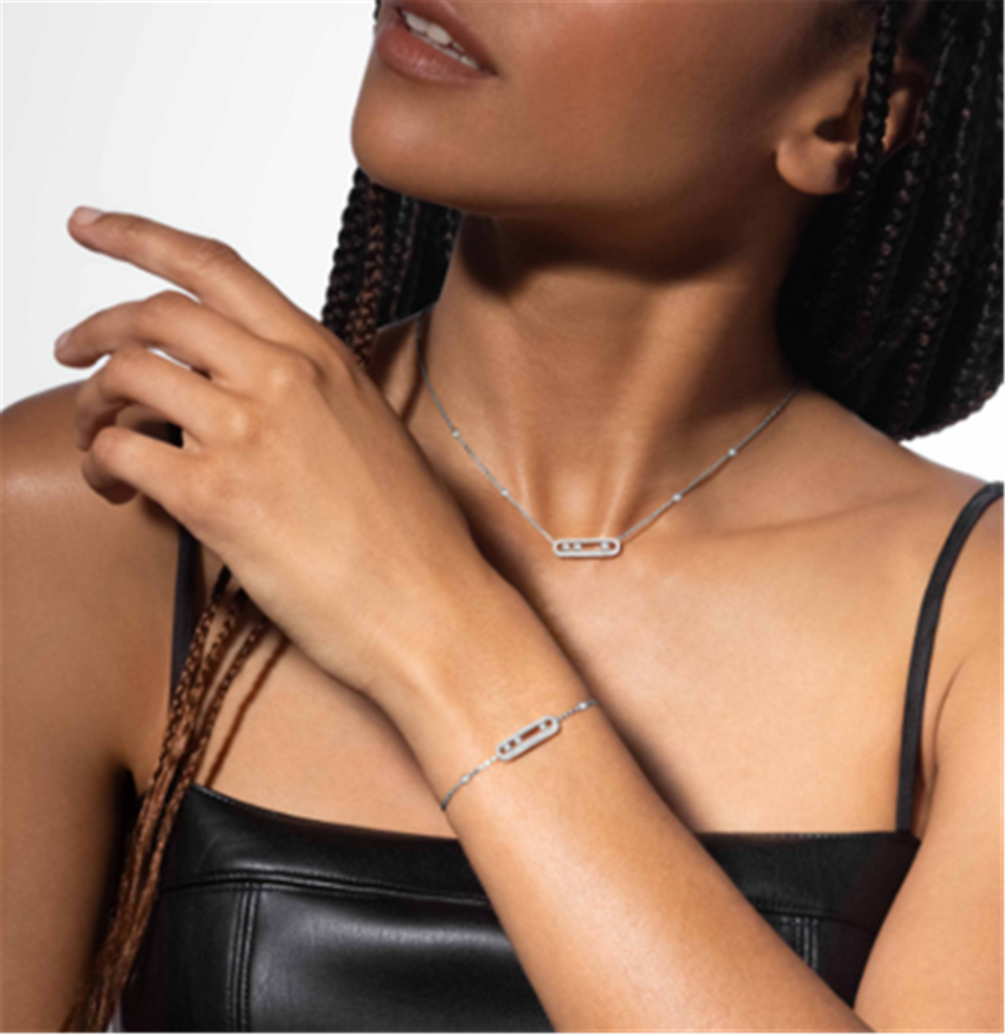 Messika Baby Move Diamond Pavé Bracelet in 18k White Gold