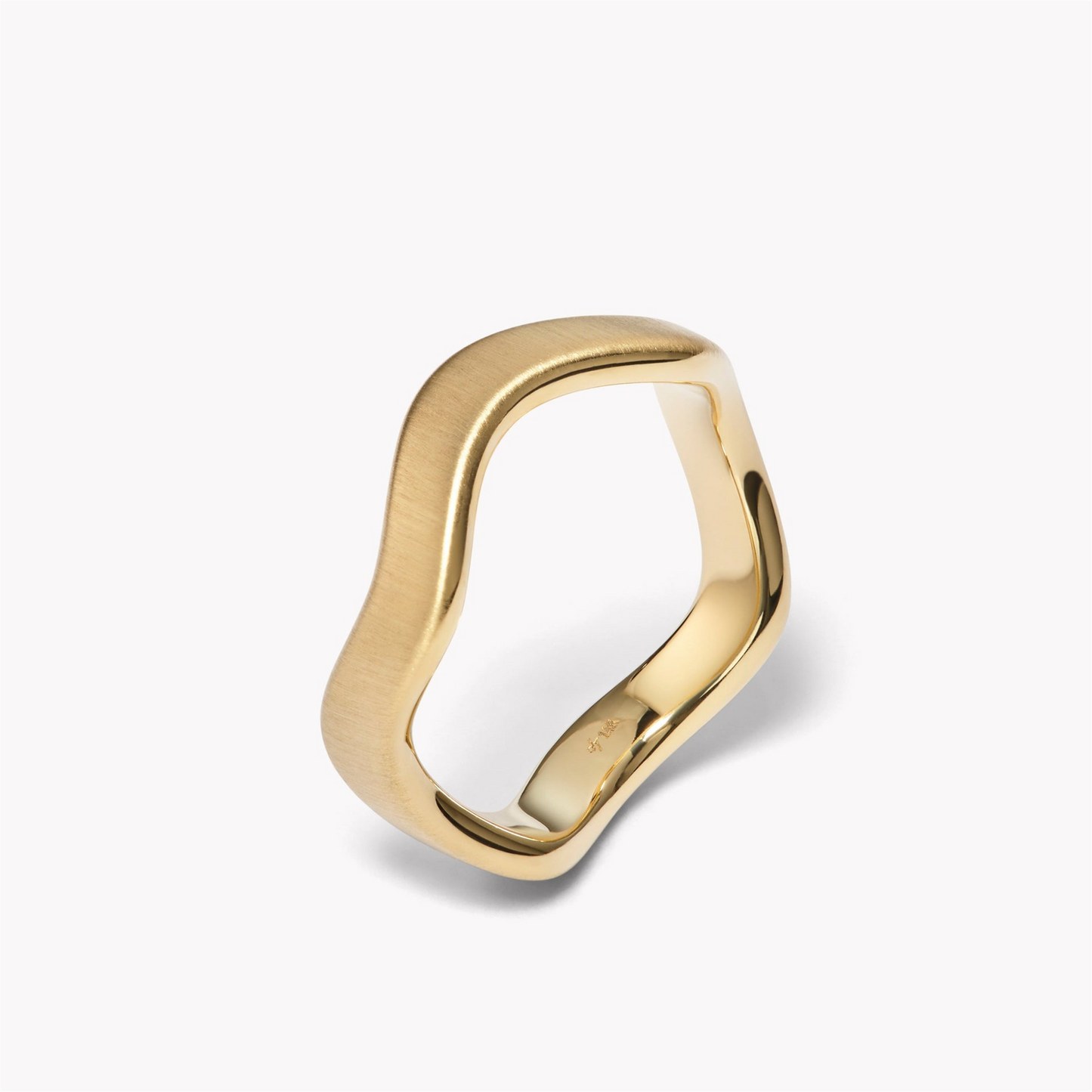 Jamie Turner Thick Curve Stacking Ring in 18k Yellow Gold - Satin