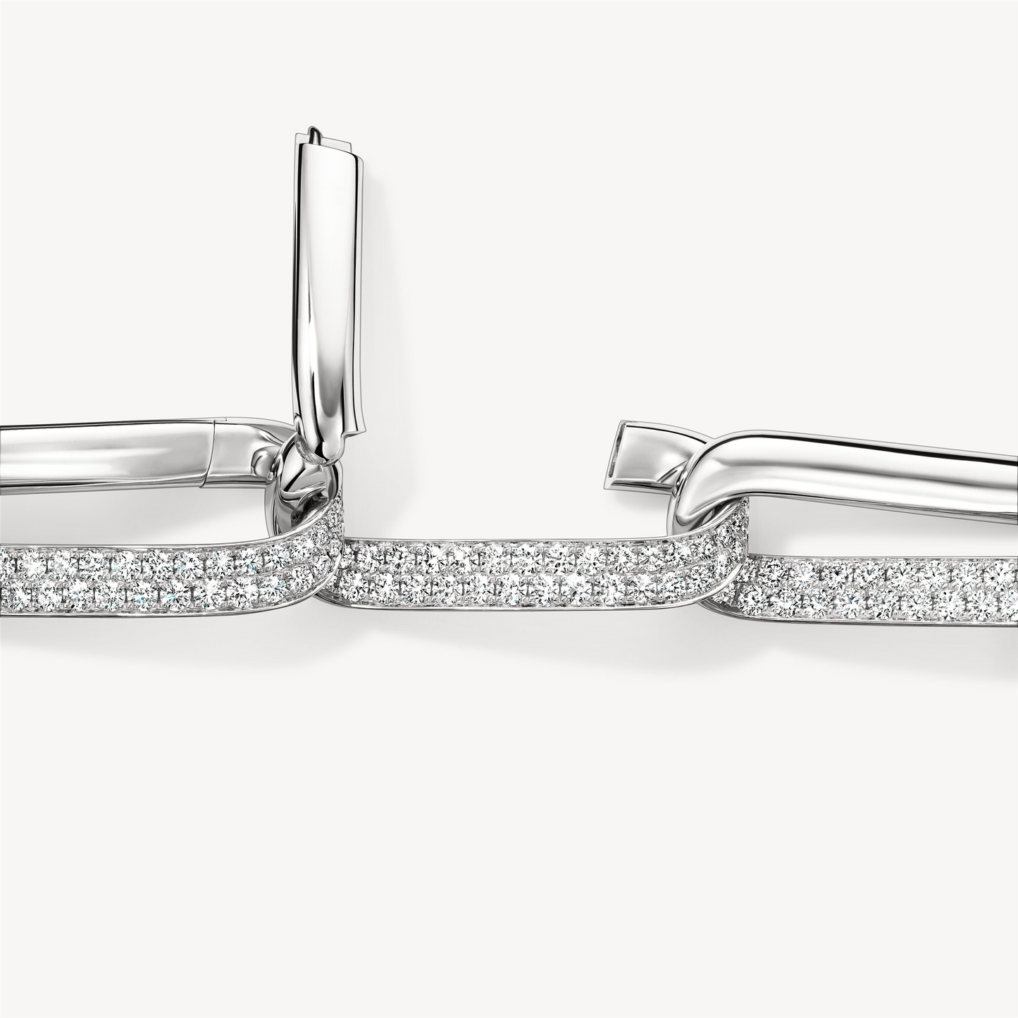 Hearts on Fire Inside/Out Diamond Link Bracelet in 18k White Gold