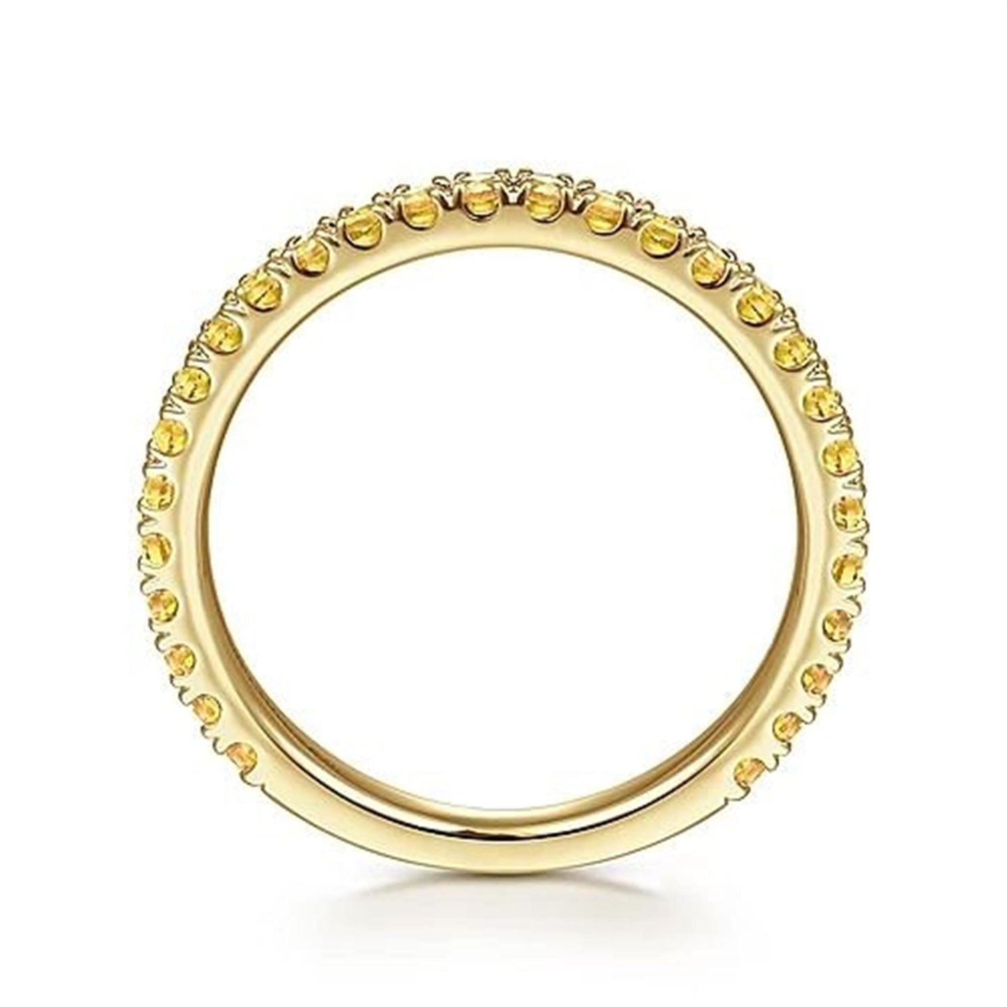 Gabriel & Co. Gold & Yellow Sapphire Stackable Ring