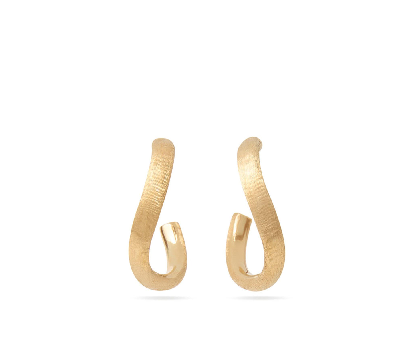 Marco Bicego Jaipur Curved Engraved Hoop Earrings