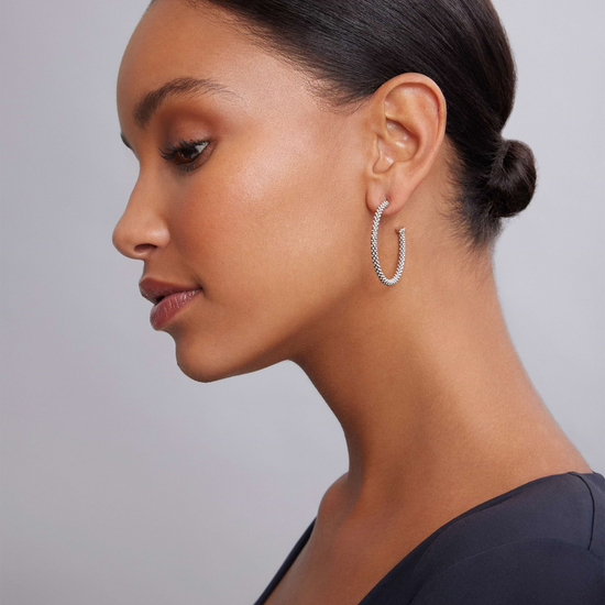 Lagos Large Caviar Hoop Earrings